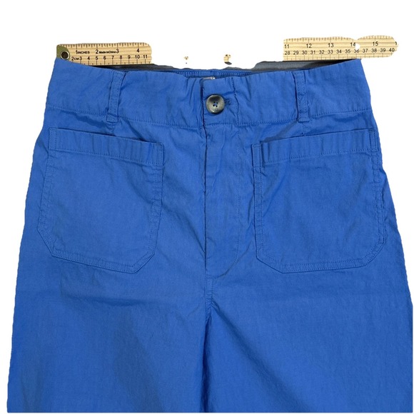 Maeve Anthropologie The Colette Cropped Wide-Leg Pants Sz 32  Edition Blue EUC - Picture 6 of 10